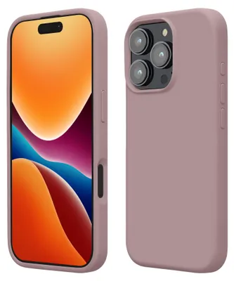 Produktbild von kwmobile Handyhülle für iPhone 16 Pro Hülle, für iPhone 16 Pro Case - Hülle Silikon - kabelloses Laden - Nude Lilac
