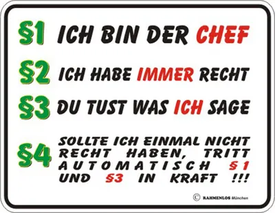 Produktbild von Ich bin der Chef - Fun-Schilder - Blechschild