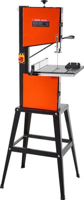 Produktbild von VEVOR Bandsäge mit Untergestell, 254 mm, Zweigang-Holzbandsäge, 373 W (1/2 PS), max. Schnitthöhe 160 mm, 335x340 mm Gusseisentisch, mit 360°-Arbeitsleuchte, Gehrungsanschlag, Parallelanschlag