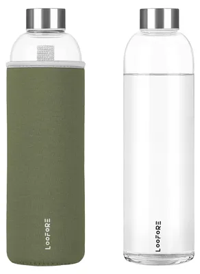 Imagen del producto de Botella de vidrio sin BPA, de 1 litro, ideal para llevar ContiGo!