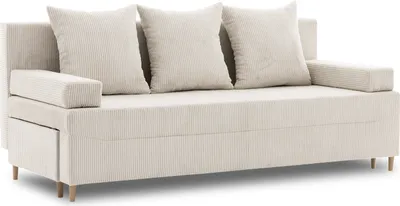 Produktbild von Couch FIREZE mit Schlaffunktion - ausziehbares Sofa mit Bettkasten - Beige