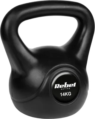 Produktbild von Kettlebell 14 kg, PVC Bitumen, 27.5 x 21.5 x 32 cm, Griff 4.5 cm, für Krafttraining