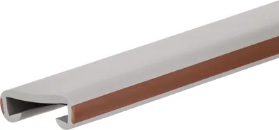 Produktbild von QUEST Handlauf PVC, Treppenhandlauf 40x8 mm, Kunststoffhandlauf, Handlaufverkleidung LUX, Rutschfest, grau, 1 m