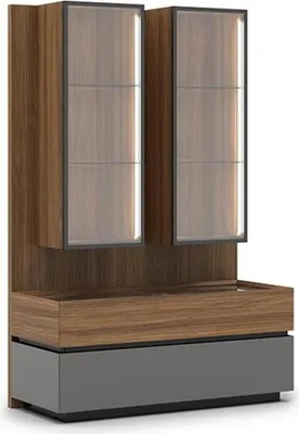 Immagine prodotto di Parete attrezzata di design moderno set porta TV mensole da parete mobili in legno nuovo