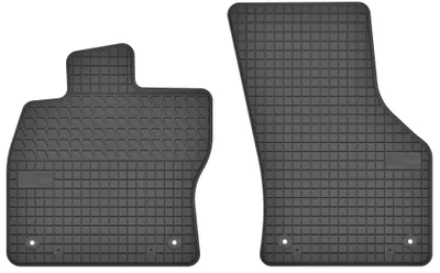 Zdjęcie produktu dla Dywaniki gumowe przednie do Seat / Volkswagen Arona / Ibiza V / Polo VI / T-Roc od 2017 (crossover/hatchback) – 2 szt., czarne, dopasowane