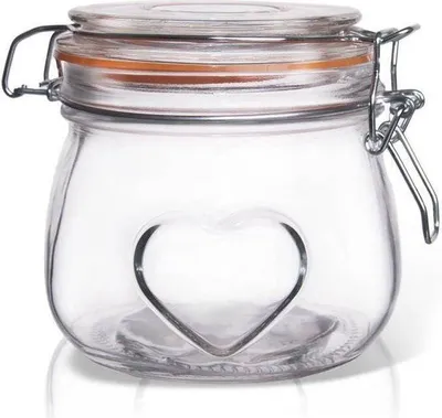 Produktbild von Orion Einmachglas mit Bügelverschluss patentierter Glasbehälter BELA 0,5l HERZ