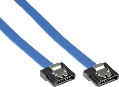 Immagine prodotto di InLine® 27703K Cavo di collegamento SATA 6Gb/s piccolo, con capocorda di sicurezza, 0,3 m
