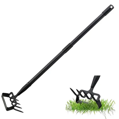 Imagen del producto de Azada de jardín 2 en 1 ajustable con pala de acero inoxidable