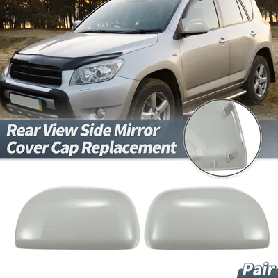 Image de Paire De Couvercles De Rétroviseur De Remplacement Gris pour Toyota RAV4 RAV 4 06-09 - Accessoires De Décoration Extérieure Pour Protéger Les Rétroviseurs