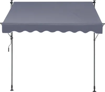 Immagine prodotto di SucceBuy, tenda da sole per esterni retrattile manualmente da 118", tettoia regolabile con tenda di protezione solare da 39", per cortile/giardino/balcone