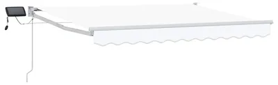 Obrázok produktu pre Ručná vysúvacia markíza s LED Biely 3,5 x 2 m