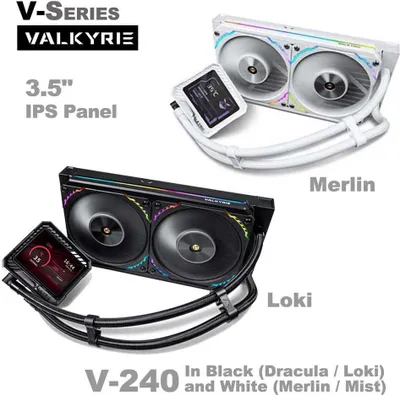 Produktbild von Valkyrie V240 Lite, All-in-One-Flüssigkeitskühler, 24 cm, Schwarz