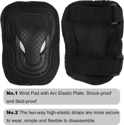 Image de Kit de protection pour enfants, protections, rollers, kit de genouillères avec casque pour rollers, skateboard, vélo, patins à roulettes
