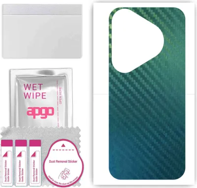 Produktbild von apgo Rückseite Schutzfolie, Skin, kompatibel mit Huawei Pura 70, Hinten Displayschutzfolie aus Vinylfolie, kratzfest, einfache Montage - Kohlenstoff-Chamäleon CAKA1