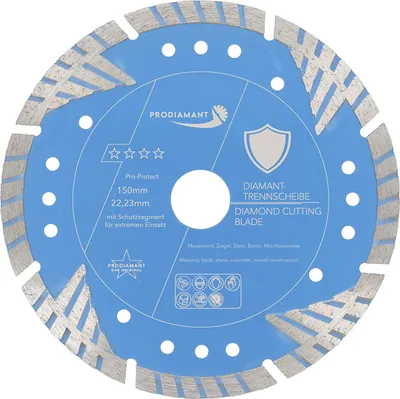 Produktbild von PRODIAMANT Diamanttrennscheibe ProProtect 180mm mit Schutzsegmenten für