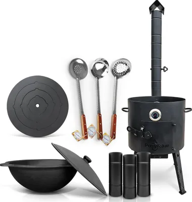 Produktbild von Gusseisen Kazan 12 L Kasan Herdplatte Feuerofen Utschak Ø 40 cm. Учак Учаг Uchag