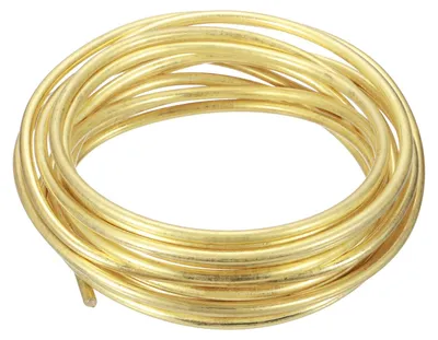 Messingdraht 4 mm (6 Gauge), 3 m, flexibel für Schmuck & Basteln