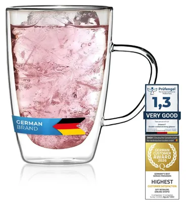 Dubbelwandig Glas 300 ml – Handgeblazen Theekop