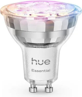 Image de Ampoule LED Connectée, Philips Hue GU10, Lumière Blanche et Colorée, 4,7W, 2200-6500K, 345 Lumens