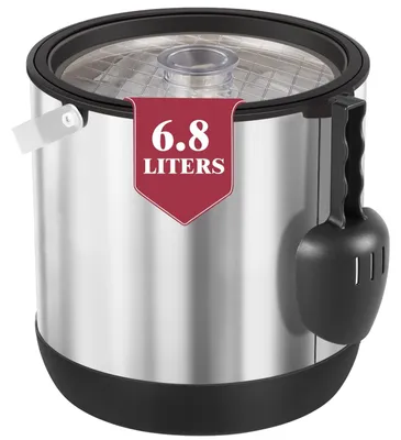 Image de Elzusha - Récipient à glaçons de 6,8 litres avec couvercle et cuillère en acier inoxydable