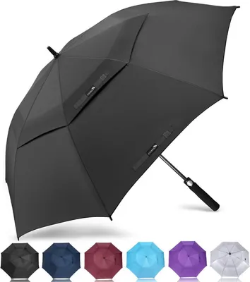 Produktbild von ZOMAKE Regenschirm Sturmfest Groß XXL Automatik Herren Damen Travel Schwarz