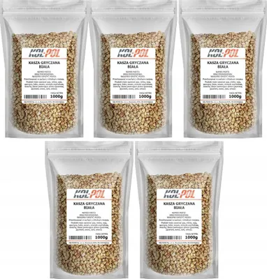 Zdjęcie produktu dla KASZA GRYCZANA NIEPALONA 5kg Biała naturalna gryka wysoka jakość Kol-Pol
