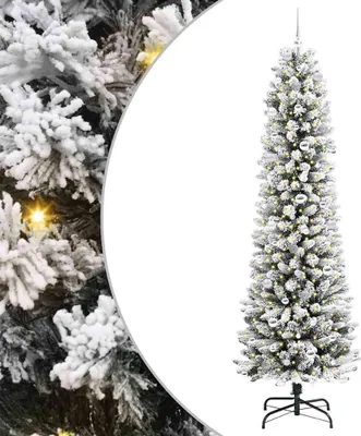Zdjęcie produktu dla vidaXL Sztuczna choinka z 300 diodami LED ze stojakiem biała 240 cm
