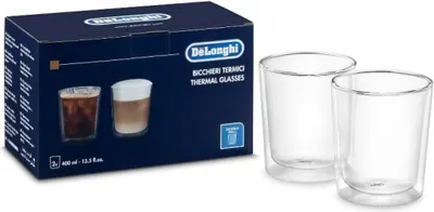 Image de Delonghi - Dlsc318 Doppelwandige Thermogläser, 400 Ml, 2Er-Set - As00001402