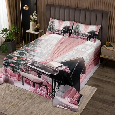 Tagesdecke-Set 220x240 cm, Klavierdruck, 3-teilig, Polyester