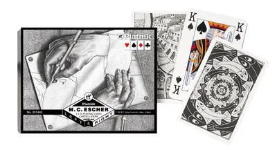 Produktbild von Piatnik Escher Left & Right Spielkarten – Doppeldeck
