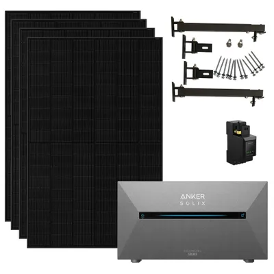 Produktbild von Anker SOLIX 2 Pro Balkonkraftwerk 1820W mit Smart Meter mit Halterung