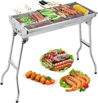 Produktbild von Famanu Grill Faltbar für Holzkohle - Ideal für Camping und Picknicks