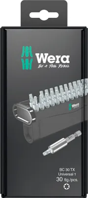 Produktbild von Wera 05057900001, 30 Stück(e), Torx Plus, 1/4", TX10, TX15, TX20, TX25, TX30, TX40, 266 g, Box