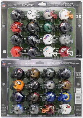 Produktbild von Riddell NFL 32-Teams Micro Replica Football Helmet Tracker Set