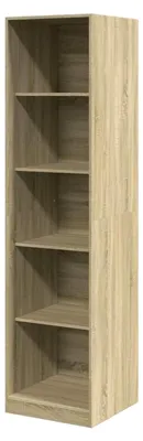 Produktbild von Kleiderschrank, Garderobenschrank mit 5 Fächern, Mehrzweckschrank für Schlafzimmer und Flur, Sonoma-Eiche Holzwerkstoff