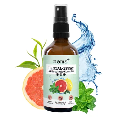 Produktbild von noms+ Dentalspray 50ml  für Hunde und Katzen bei Zahnstein mit EM und Minze