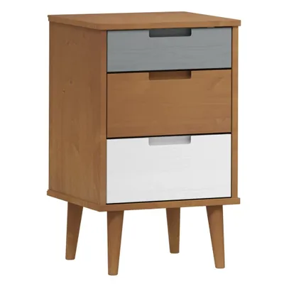 Produktbild von Nachttisch MOLDE Braun 40x35x65 cm Massivholz Kiefer