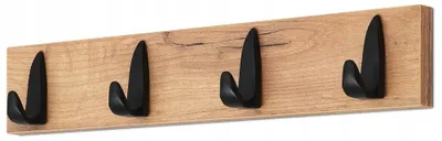 Produktbild von Furniteco Moderner Wandgarderobe Gold-Eiche 4 Haken