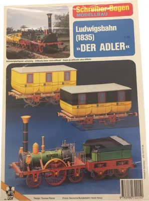 Produktbild von Schreiber-Bogen Kartonmodellbau Ludwigsbahn (1835) Der Adler