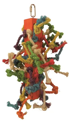 Image de Jouet pour oiseaux coloré de 32 cm avec tige