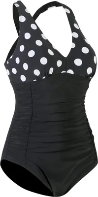 Produktbild von Gepunkteter Badeanzug mit hoher Taille für Frauen Größe L