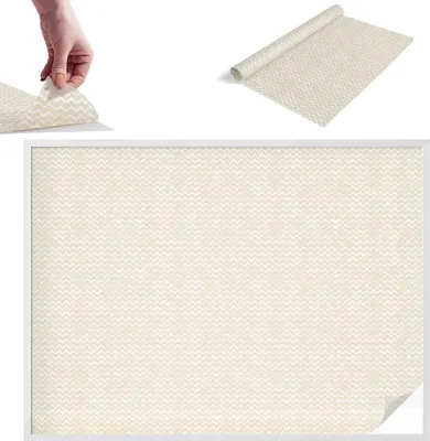Zdjęcie produktu dla Folia do ochrony prywatności - 146x200 cm - kolorowe szkło / witraż - nieprzezroczysta i dekoracyjna - samoprzylepna dekoracyjna folia do szkła - ochrona przed promieniowaniem UV, łatwy montaż - beżowy zygzak