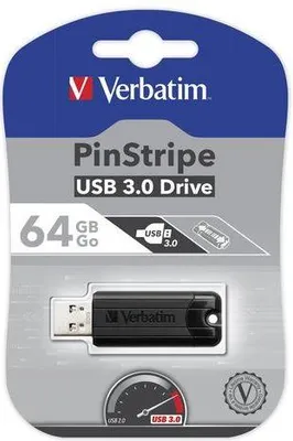 Zdjęcie produktu dla Pendrive Verbatim 64GB PinStripe USB 3.0