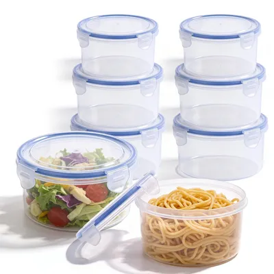 Productafbeelding van Omgoods - Set van 8 Ronde Opbergdozen met Deksel voor Keukenorganisatie