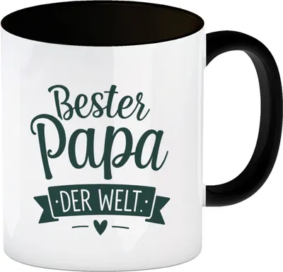 Produktbild von Bester Papa der Welt Kaffeebecher in schwarz