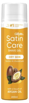 Produktbild von Gillette Satin Care Rasiergel für Frauen mit einem Hauch von Arganöl, 200 ml
