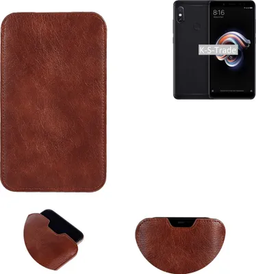 Produktbild von K-S-Trade Schutzhülle Handyhülle kompatibel mit Xiaomi Redmi Note 5 Handytasche Kunstleder Sleeve in braun