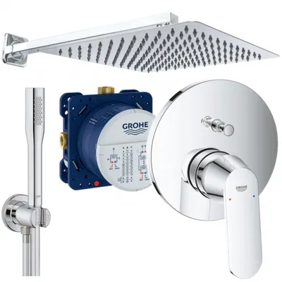 Produktbild von Grohe und Jowi Unterputz Duschsystem, Eurosmart Cosmopolitan Duscharmatur, 300x300mm Kopfbrause