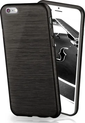 Produktbild von moex® Brushed Case kompatibel mit Apple iPhone 7 / iPhone 8 - Hülle aus Silikon, Schwarz