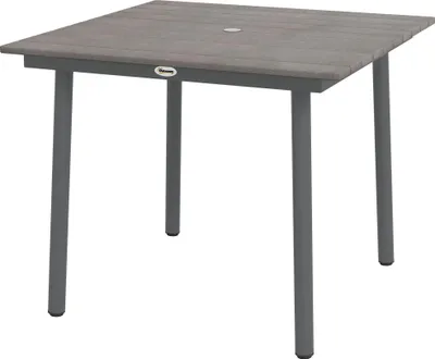 Produktbild von Moderner Outdoor-Esstisch Gartentisch Loungetisch 90x90x75 cm wetterbeständig Dunkelgrau